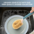 Easy Gleam | Scrub Cleaning Brushes - Hard Scrubber for Cast Iron Cookware - Durable Material with Natural Hard Sisal Bristles - Versatile for Hou...