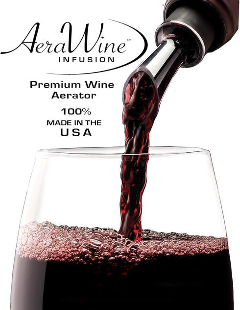 2-Pack Patented Bottle-top Wine Aerator and Pourer - 100% MADE IN THE USA...