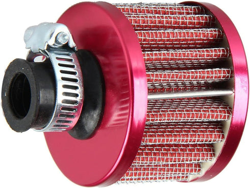 ESUPPORT Universal 12mm Mini Red Cone Cold Air Intake Filter Turbo Vent Breather Car...