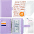 Sooez Money Organizer for Cash, A6 Budget Binder with Zipper Envelopes, Rose Gold Sticky Labels & Extra Thick Expense Sheets,Money Saving Binder B...