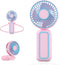 QearFun Portable Handheld Fan, Hand Fan with USB Rechargeable Battery, Mini Electric Pocket Fan with Foldable Design for Desktop, Home,Office, Sma...