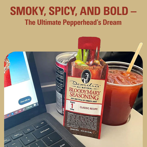 Demitri's Bloody Mary Seasoning Classic Recipe - Bloody Mary Mix - Concentrated Drink Mixer - Bold Rich Flavor - Perfect for Home Brunch Parties &...