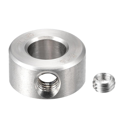 uxcell Drill Stop 5/16" I.D. Stainless Steel for Set Screws Chuck Woodworking Drill Bits Depth Holder 2Pcs...