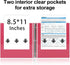 3 Ring Binder 1 Inch Pink Binders Fashion View Binder with 2 pockets for Office Supplies, Waterproof, Deep Pink...