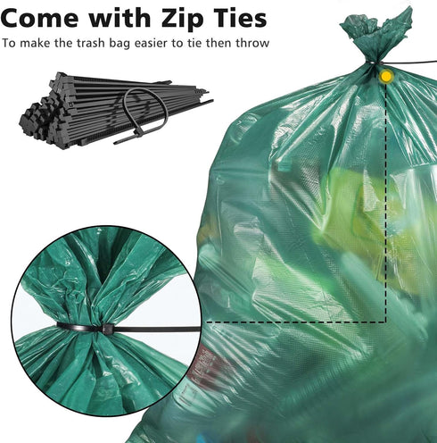AYOTEE 30-33 Gallon Trash Bags, Large Recycling Bags 33 Gallon Trash Bag Unscented, 33"H x 37"W/1.1 Mil Thick Lawn Bags, 50% PCR Content (45 Count...