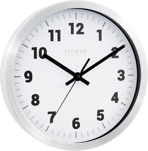 La Crosse Clock 404-2626 10-in. Nash Analog Quartz Wall Clock...