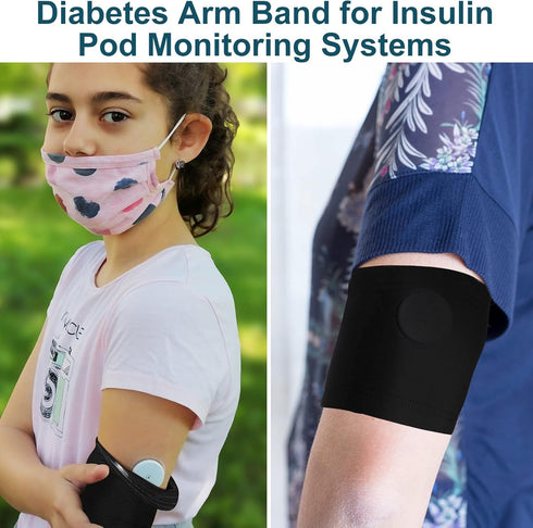 Sosation 4 Pcs Diabetes Arm Band Diabetes Sensor Cover Washable Reusable Diabetic Sensor Armband Sleeve for Diabetic Supplies Sports(X-Large)...