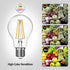 Dimmable A19 Clear LED Light Bulbs 60W Equivalent, 2700K Soft Warm White Light Bulbs 6W E26 Base, Antique Clear Glass Bulb for Living Room Bedroom...