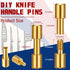 20 Sets Brass Bracket Bolt Fasteners and Stainless Steel Bracket Bolt Fasteners Tactical Lock Rivets Knife Making Supplies Knife Handle Pins Knife...