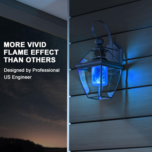 Hompavo ?Upgraded LED Flame Light Bulbs, Purple Flickering Light Bulbs with Upside Down Effect, E26/E27 Flame Bulb for Halloween Christmas Party I...