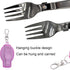 Acantha Foldable Fork and Spoon Set, Portable Folding Spoon and Fork Set with Two Plastic Storage Cases for Travel Camping Outdoors Picnic...