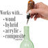 Classic Chrome Style Bottle Stopper with 3/8" x 16 tpi Threaded Post For Attaching Hand Made or Lathe Turned Handles … (5 Chrome Stoppers)...