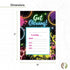 Desert Cactus Neon Happy Birthday Invitations Invite Cards (10 Count) With Envelopes Boys Girls Kids Party (10ct)...