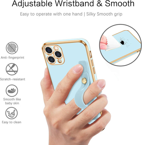 VENINGO iPhone 11 Pro Max Case,Phone Case for iPhone 11 Pro Max,Slim Fit Soft with Adjustable Wristband Kickstand Scratch Resistant Shockproof Pro...
