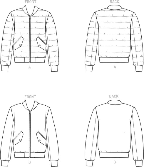 Simplicity Sewing Pattern SS9190AA Men's Bomber Style Jacket, Size AA (34-42), White...