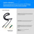 IPD U10P-S Bottom Headphone Adapter Phone Cord Cable Compatible with Yealink, Snom,Grandstream & LG IP Phones U10P-S Bottom with RJ9 Cord Jack...