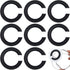 8PCS E27 to E14 Lamp Shade Adapter Rings, Black E27 Lampshade Reducer Washer 42mm to 29mm Lampshade Converter Ring Plastic Light Shade Replacement...