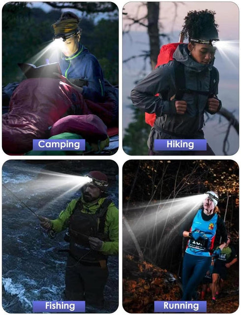 2000 Lumen 9 LED Headlamp, Ultra Bright Head Lamp with 6 Modes, Lightweight Head with Adjustable Strap, IPX5 Waterproof Headlight Great for Campin...