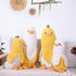 PEACH CAT Banana Duck Plush Pillow Duck Stuffed Animal Cute Banana Plushie for Girls and Boys White 19.7"...