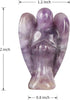 Artistone Amethyst Crystal Angel Statues and Figurines Carved Gem Pocket Purple Guardian Angel Healing Stone Gifts for Women or Home,Office Decor...