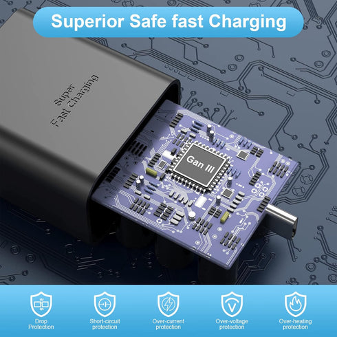 45W Super Fast Charging USB Type C Wall Charger Block for Samsung Galaxy S23 Ultra/S23/S23+/S22 Ultra/S22+/S22/Note 10/Note 20/S20/S21/S10, Galaxy...