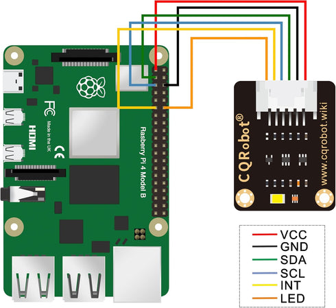 TCS34725FN RGB Color Sensor Compatible with Raspberry Pi/Arduino/STM32. I2C Interface, Output RGB Data/Light Intensity Table. for Light Test, Phon...