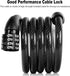 Bike Lock Cable, Bike Accessories Bicycle Lock, Bike Locks Heavy Duty Anti Theft, Combination Cable Lock for Outdoor Equipment, Black (1 Pcs, 3Ft,...