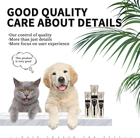 MAIRAN Dogs Pet Shaver Low Noise USB Charging Cordless Dog Grooming Kit Electric Pet Hair Trimmer Pet Hair Trimmer Large Medium and Small Dog and ...