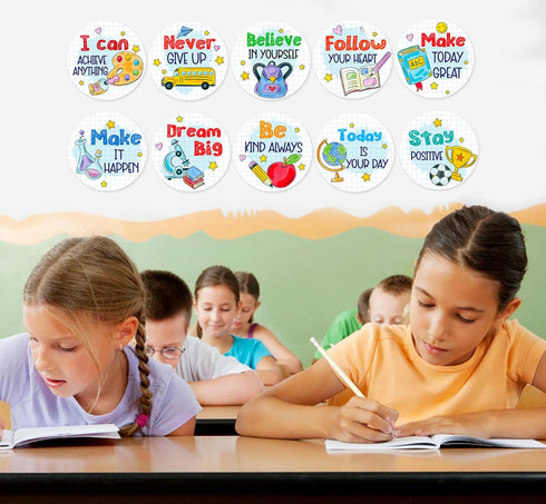 FLYAB 24PCS Positive Sayings Accents Motivational Classroom Cutouts Decors Inspirational Quotes Cutouts for Classroom Bulletin Board Decorations B...
