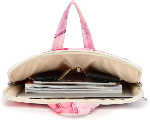 Pink marble Patten Waterproof Laptop Shoulder Messenger Bag Case Sleeve for 14 Inch 15 Inch Laptop Case Laptop Briefcase 15.6 Inch...