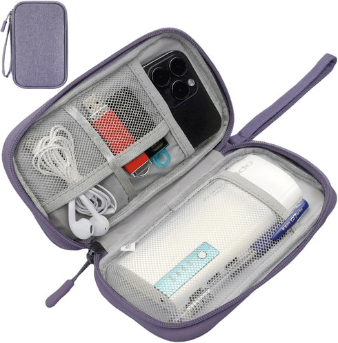 Electronics Organizer Travel Bag, Small Cable Organizer Case Waterproof Accessories Pouch, Travel Electronic Carrying Case for Cable, Cord, Charge...