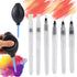 8 Pcs Alcohol Ink Blending Tool Set Including 6 Pcs Water Color Brush Pen 2Pcs Ink Air Blower for DIY Paint Tools Water Color Brush Pen Card Makin...
