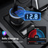 USB C Car Charger Adapter, 78W 4 Port Metal Car USB Charger with Voltmeter Dual USB C Car Phone Charger Fast Charging Type C Cigarette Lighter Ada...