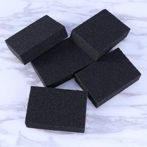 Sponge 5Pcs Carborundum Sponge, Non- Scratch Emery Brush Kitchen Scrubber Pot Cleaner for Home Restaurant Hotel (Black) Bowl Dish Washing Cleaning...