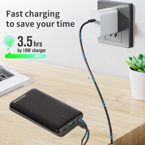 GEEPFINE 5V 2A Portable Charger 10000mah for Heated Vest,Portable Charger Fast Charging Power Bank PD20W QC22.5W External Battery for Phones,Porta...