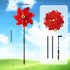 10PCS Red Pinwheels Outdoor Wind Spinners Garden Pinwheel Reflective Pin Wheel Windmills Sparkly Scare Birds Animal Away Spinner Christmas Yards G...