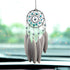 Small Dream Catchers for Cars Rear View Mirror, Handmade Car Charm Pendant Gray Feather and Turquoise Dream Catcher for Car Wall Bedroom Hanging D...