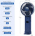 SIX FOXES 2024 New Portable Handheld Fan, 3 in 1 Portable Fan Rechargeable, Display Electricity in Real Time, 4000mAh, 3 Speed Wind, with Base, US...