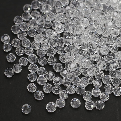 6mm Faceted Crystal Glass Beads 1000pcs Spacer Loose Beads Transparent Rondelle Beads with Plastic Storage Box Jewelry Making Kits for DIY Jewelry...