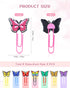16 Pcs Cute Bookmark Paper Clips Cartoon Silicone Bookmarks with Colorful Paperclips for Kids School Teacher Office Supply Student Stationery (But...