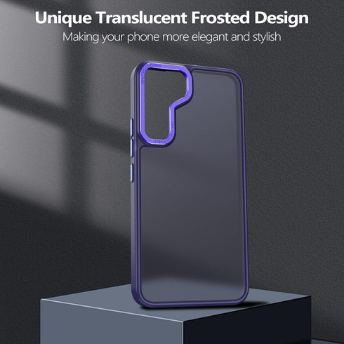 Rayboen for Samsung Galaxy S22 Plus Case, Translucent Frosted Hard Back Silicone Edge Skin Feel Anti-Fingerprint Anti-Scratch Protective Slim Cove...