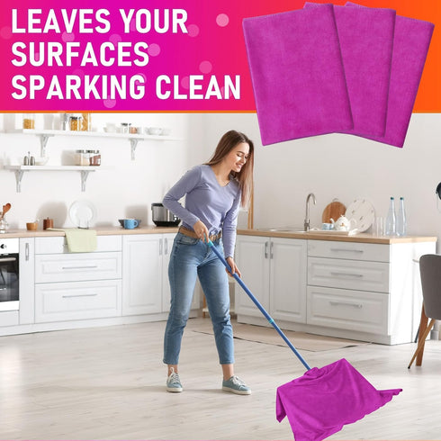 3 Pcs Extra Large Microfiber Cleaning Cloth 30" x 20" Washable Reusable Microfiber Towel Streak Free Lint Free Cloth for Cleaning Home Glass Offic...