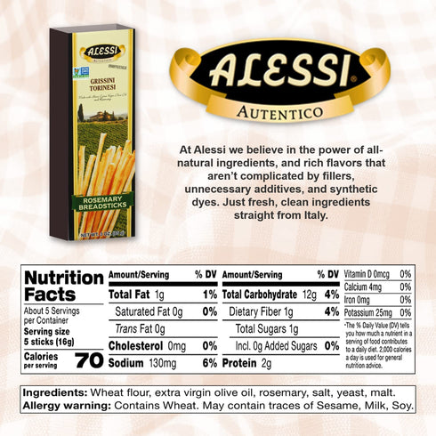 Alessi Rosemary Breadsticks, 3 oz...