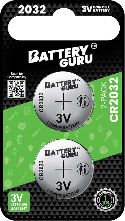 Car Key Battery for Chevy Corvette (2001-2019 Corvette Remote Battery CR2032 3V Powered Pack of 2...