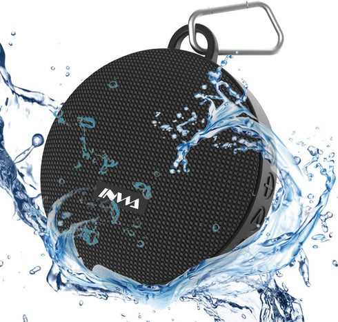 Inwa Bluetooth Shower Speaker IPX7 Waterproof, TWS Wireless Bathroom Speakers, Built-in Mic with Bluetooth 5.0, TF Card Mode, 12 Hour Playtime, Po...