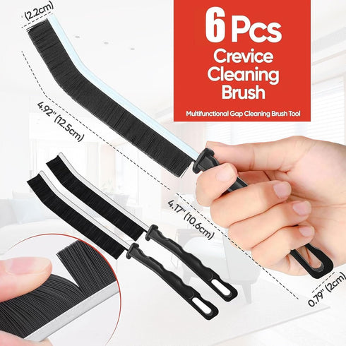 Crevice Cleaning Brush,6Pack Small Cleaning Brushes Grout Cleaner Brush Toilet Brush Scrub Brush for Shower Tile Skinny Gap Cleaning Tools for Hou...