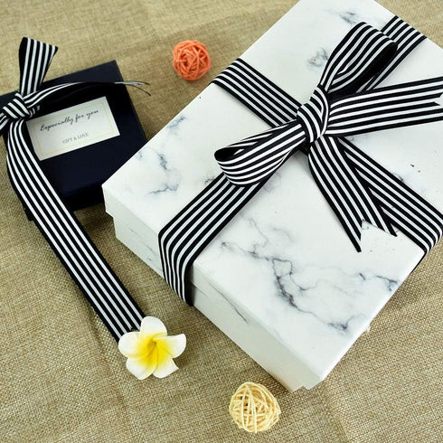 Black White Striped Ribbon 1 Inch Wide Fabric Grosgrain Ribbons 25 Yards Roll for Gift Wrapping Valentine's Day DIY Hair Accessories Crafts Party ...