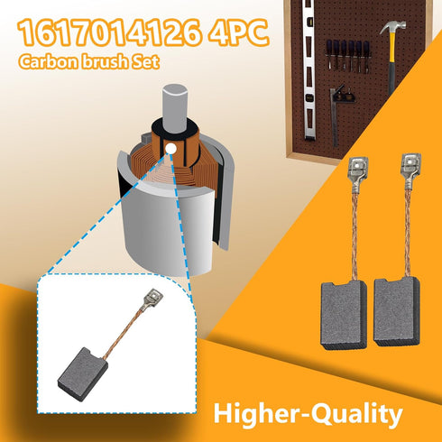 1617014126 0611316739 Carbon Brush Replacement for Bosch GSH 10 C, GBH 10 DC, GSH 11 E, GBH 11 DE Demolition & Rotary Hammer 110v & 240v AUTOSTOP ...