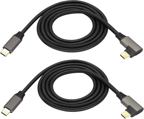 90 Degree Type C 3.1 Extension Cable 4K@60Hz Right&Left Angle Type C 3.1 USB Male to Male Connector Cable Supports Charging,Data,Audio,Video Cable...