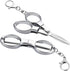 Folding Scissors,2 Pcs Keychain cissors, Safety Portable Travel Trip Scissors,Stainless Steel Telescopic Cutter Used for Home, Office, Fishing (Cr...